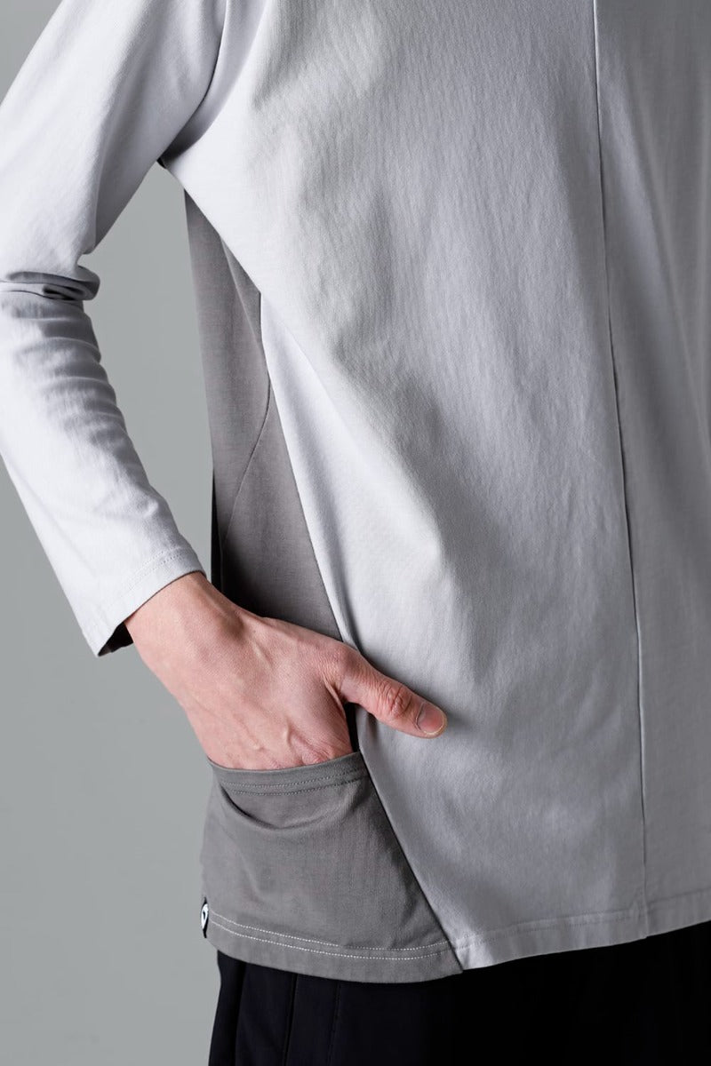 ドルマン L/S ライトグレー × シャーク