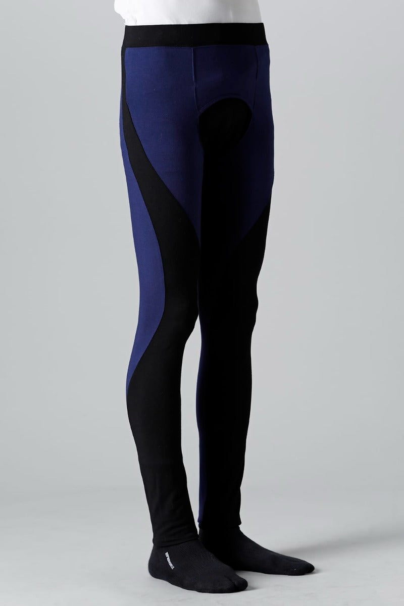 Bi-Color Leggins Black × Navy