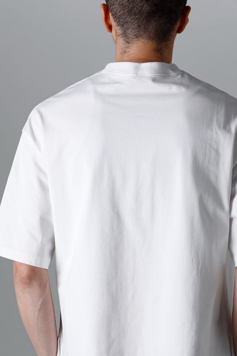 Drop Shoulder-T White