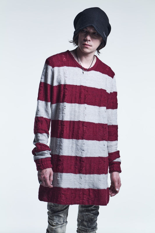 Pullover Red/White