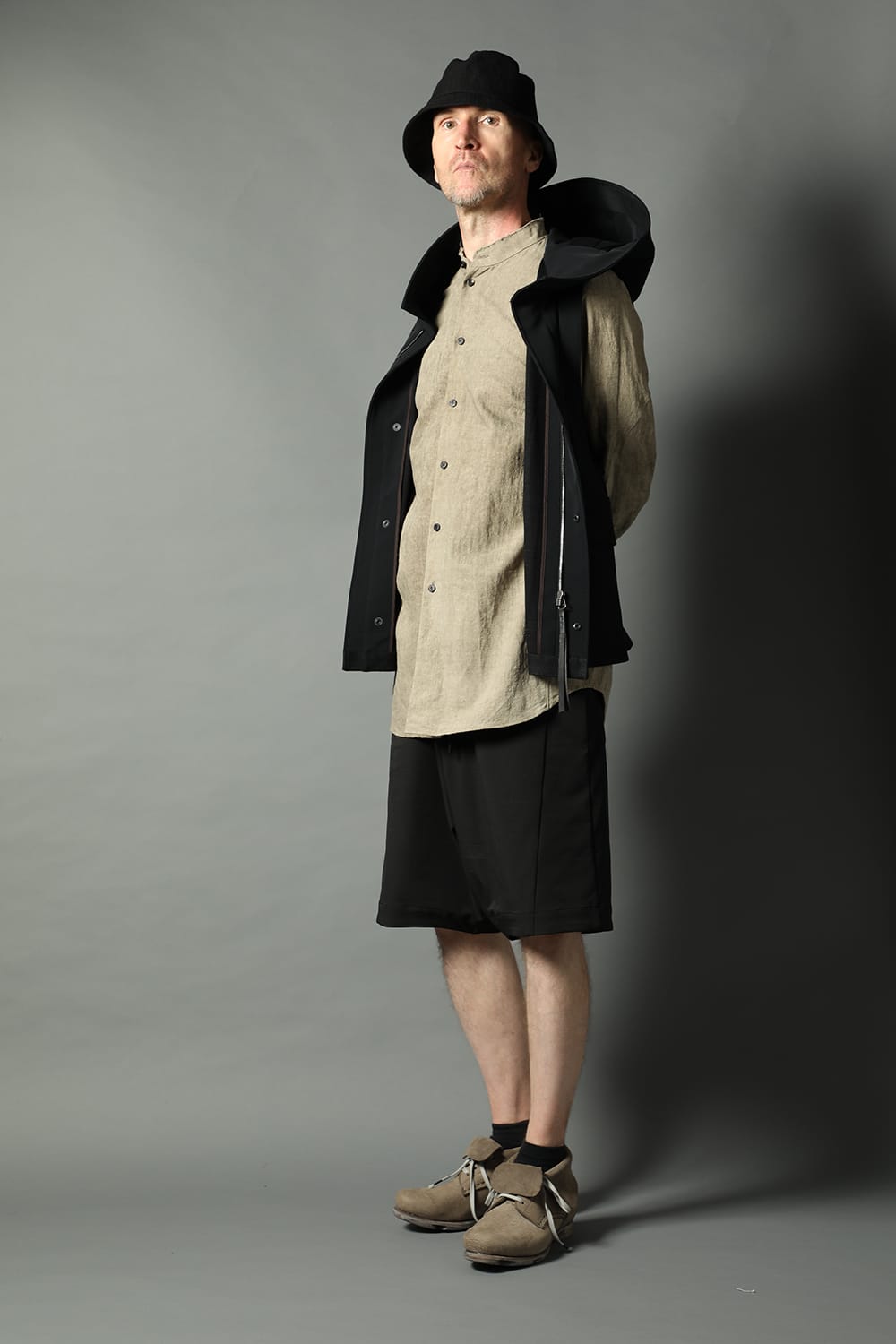 Shirt cotton / linen cold dyed