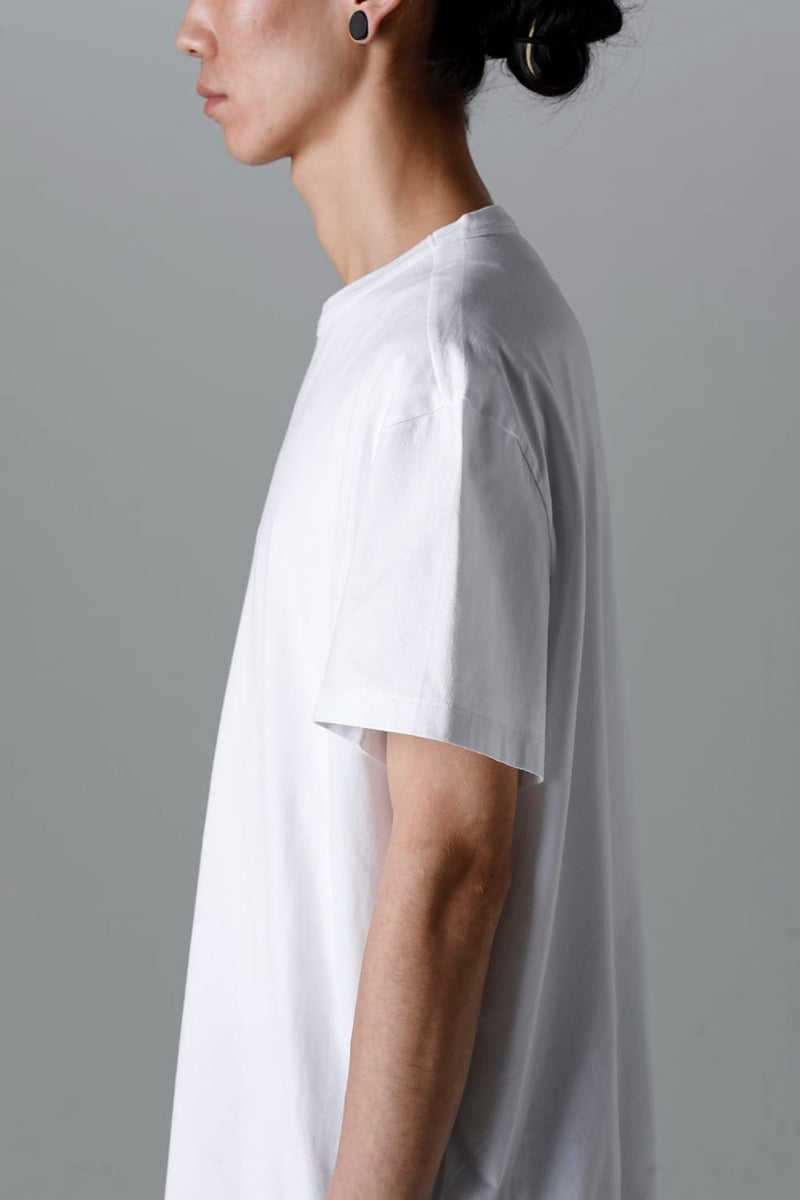 Reversed Logo T-Shirt White / Black Embroidery