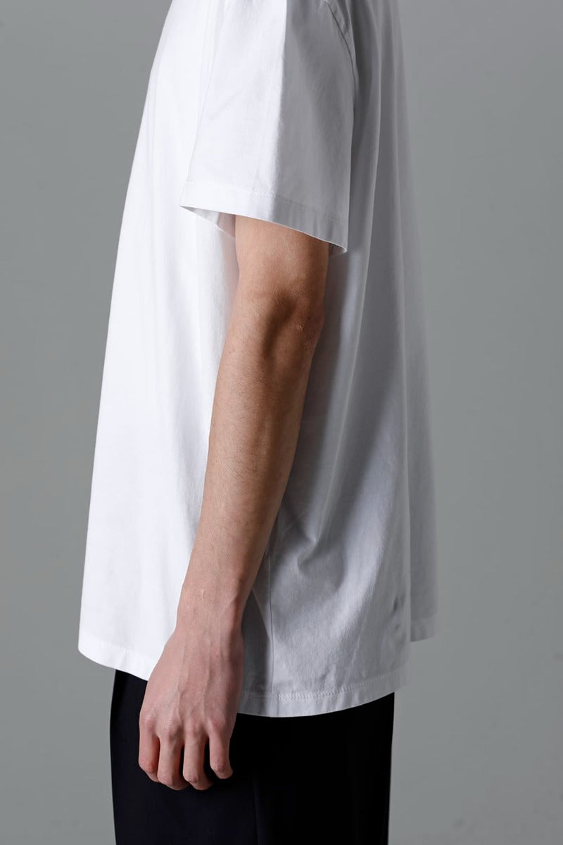 Reversed Logo T-Shirt White / Black Embroidery