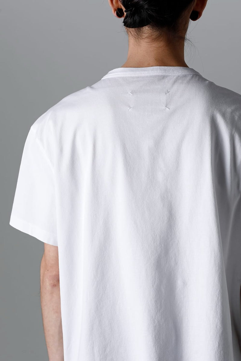 Reversed Logo T-Shirt White / Black Embroidery