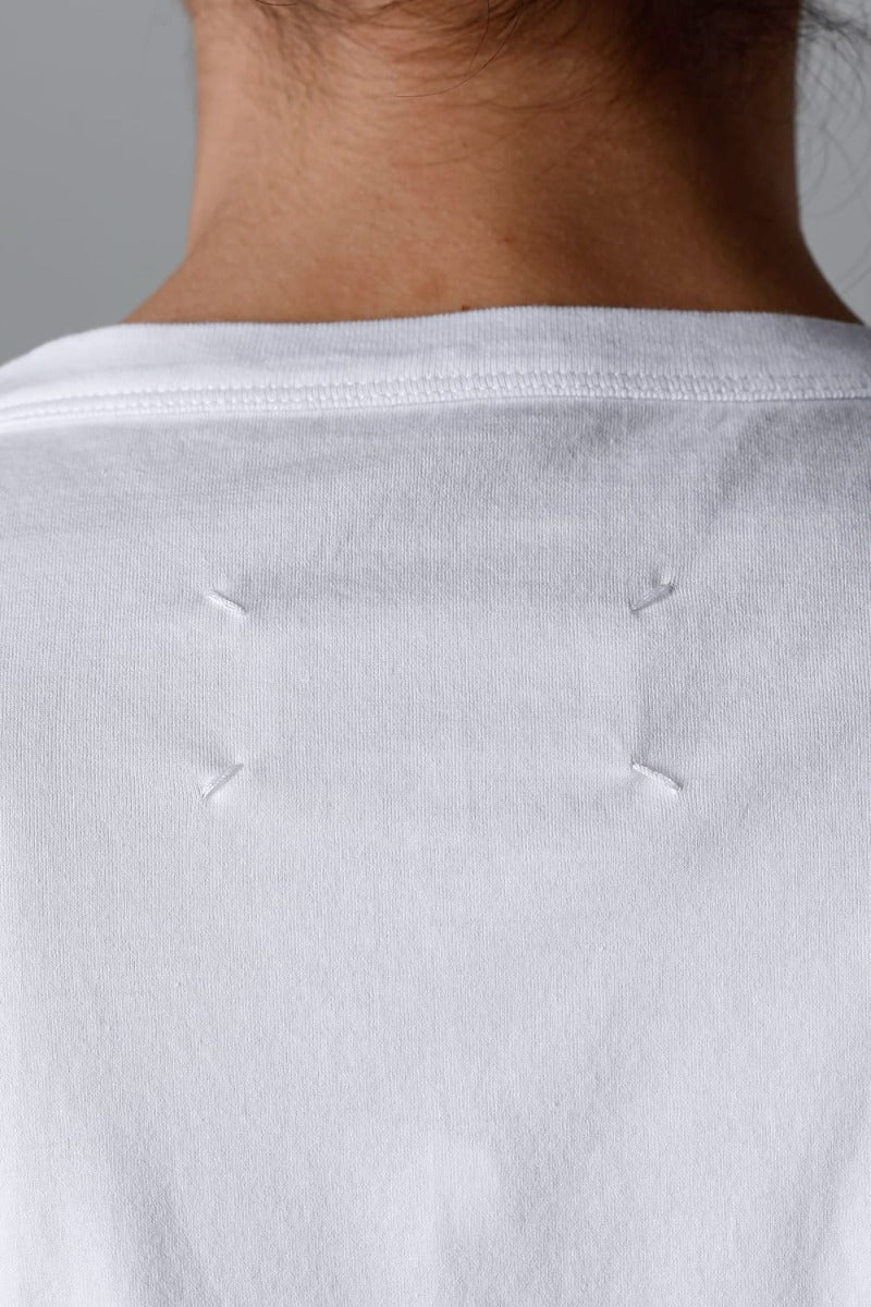 Reversed Logo T-Shirt White / Black Embroidery