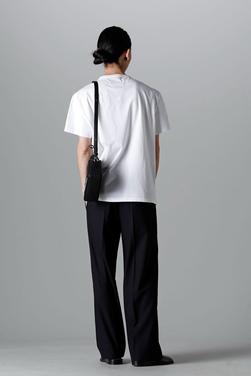 Reversed Logo T-Shirt White / Black Embroidery