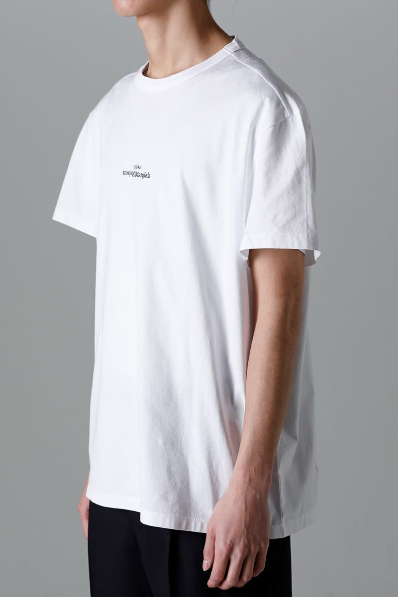 Reversed Logo T-Shirt White / Black Embroidery