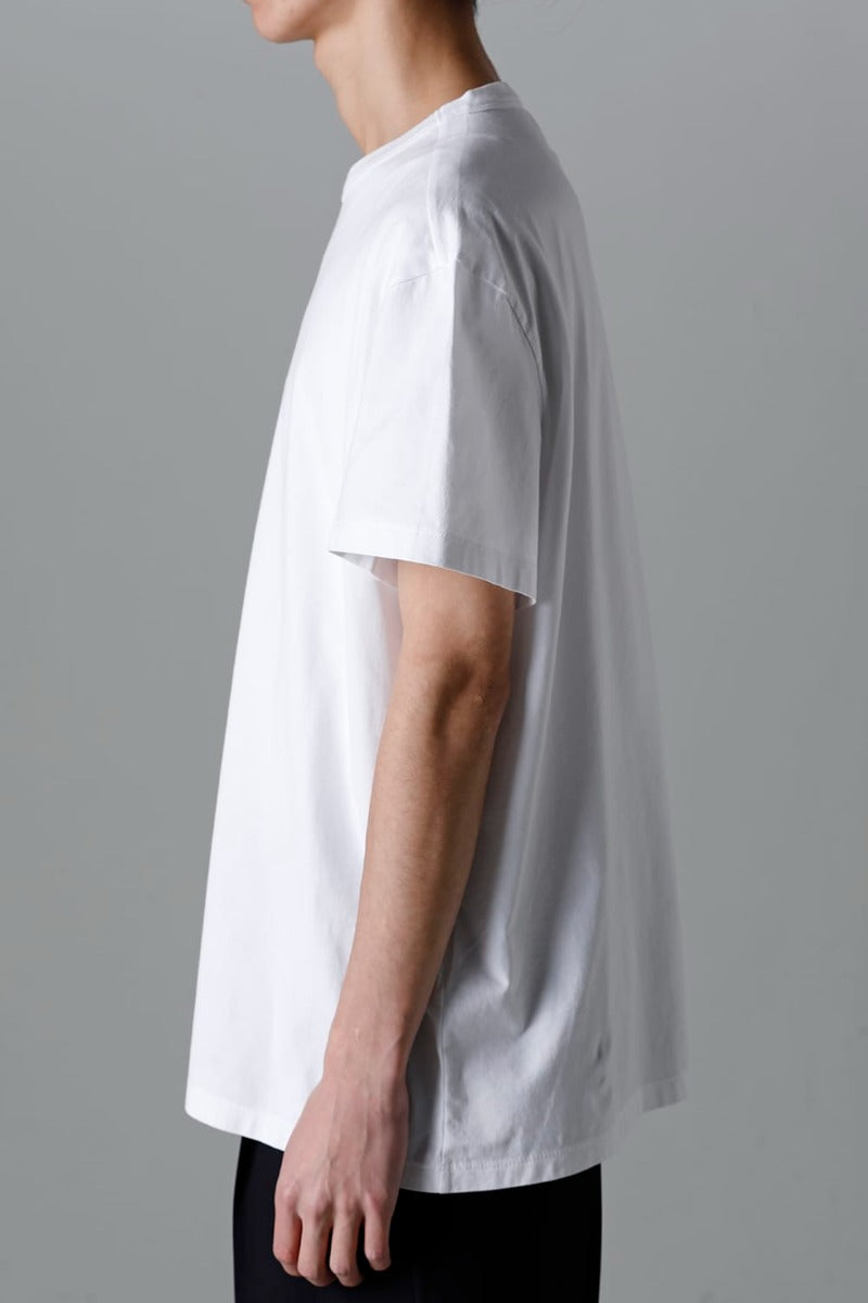 Reversed Logo T-Shirt White / Black Embroidery