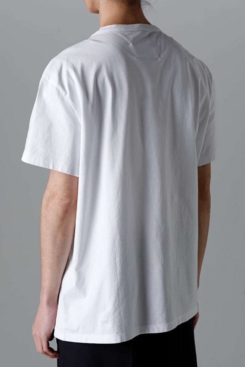 Reversed Logo T-Shirt White / Black Embroidery