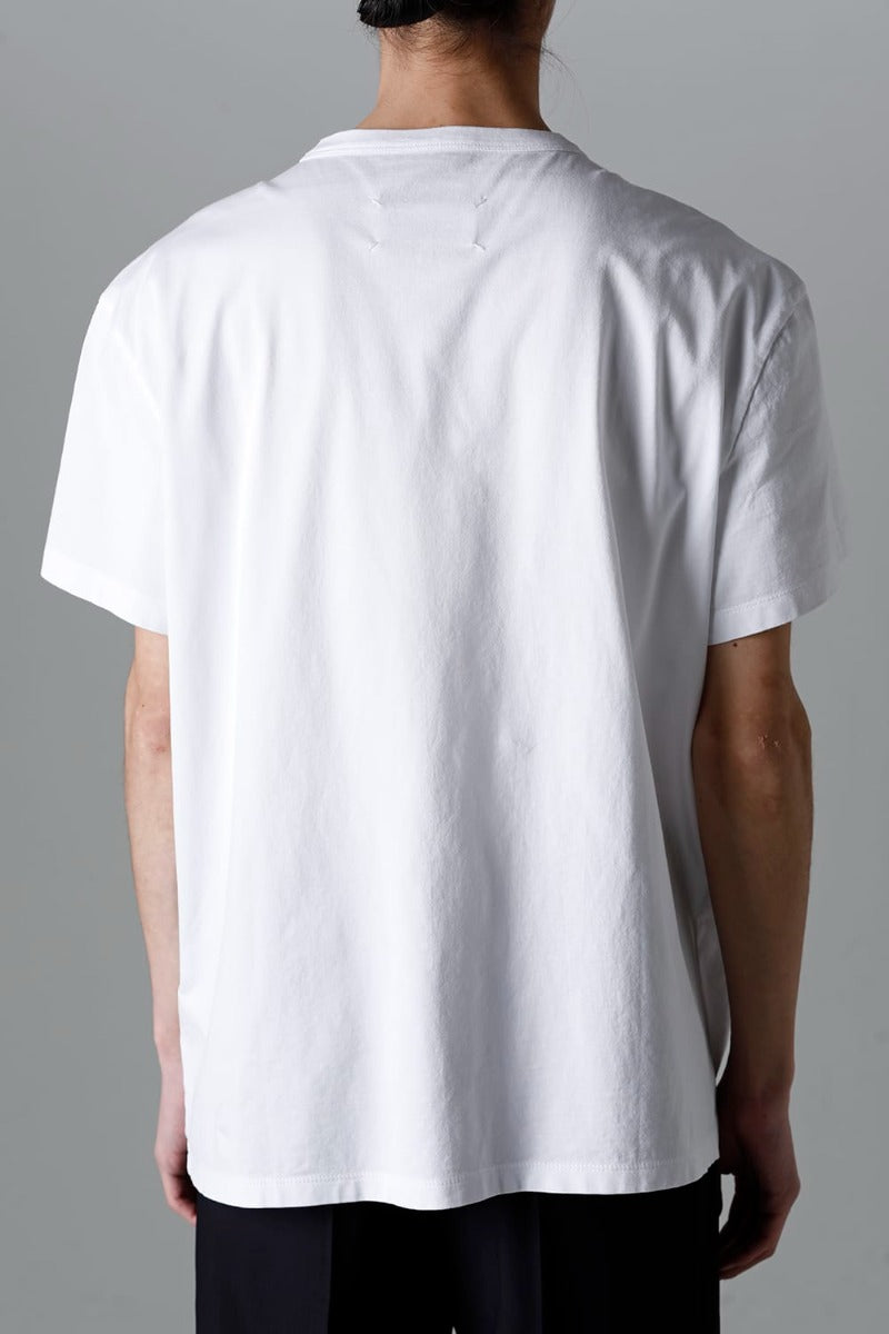 Reversed Logo T-Shirt White / Black Embroidery