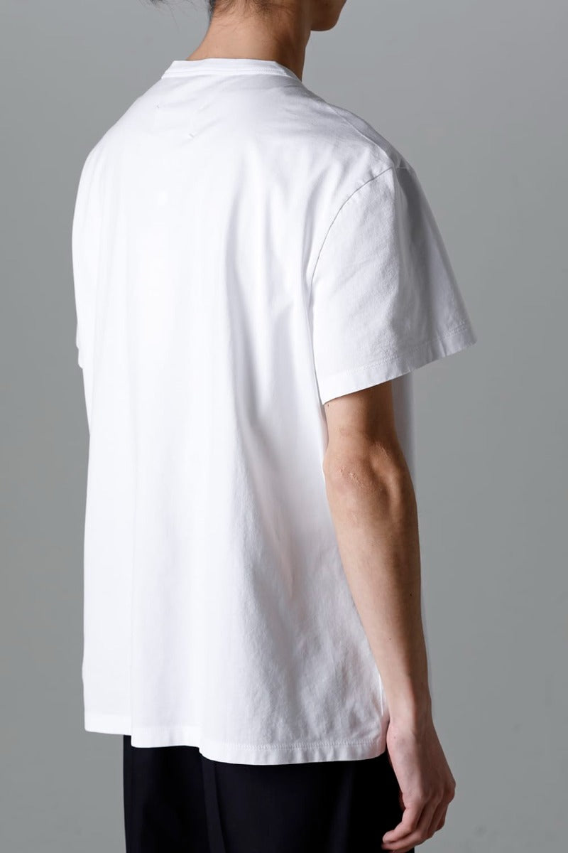 Reversed Logo T-Shirt White / Black Embroidery