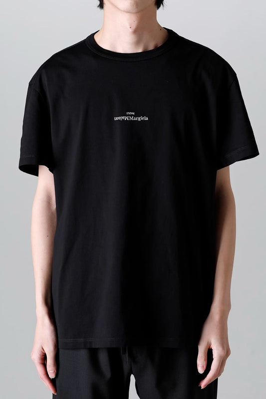 Reversed Logo T-Shirt Black / White Embroidery