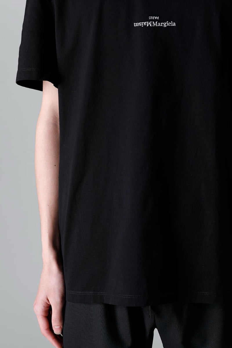 Reversed Logo T-Shirt Black / White Embroidery