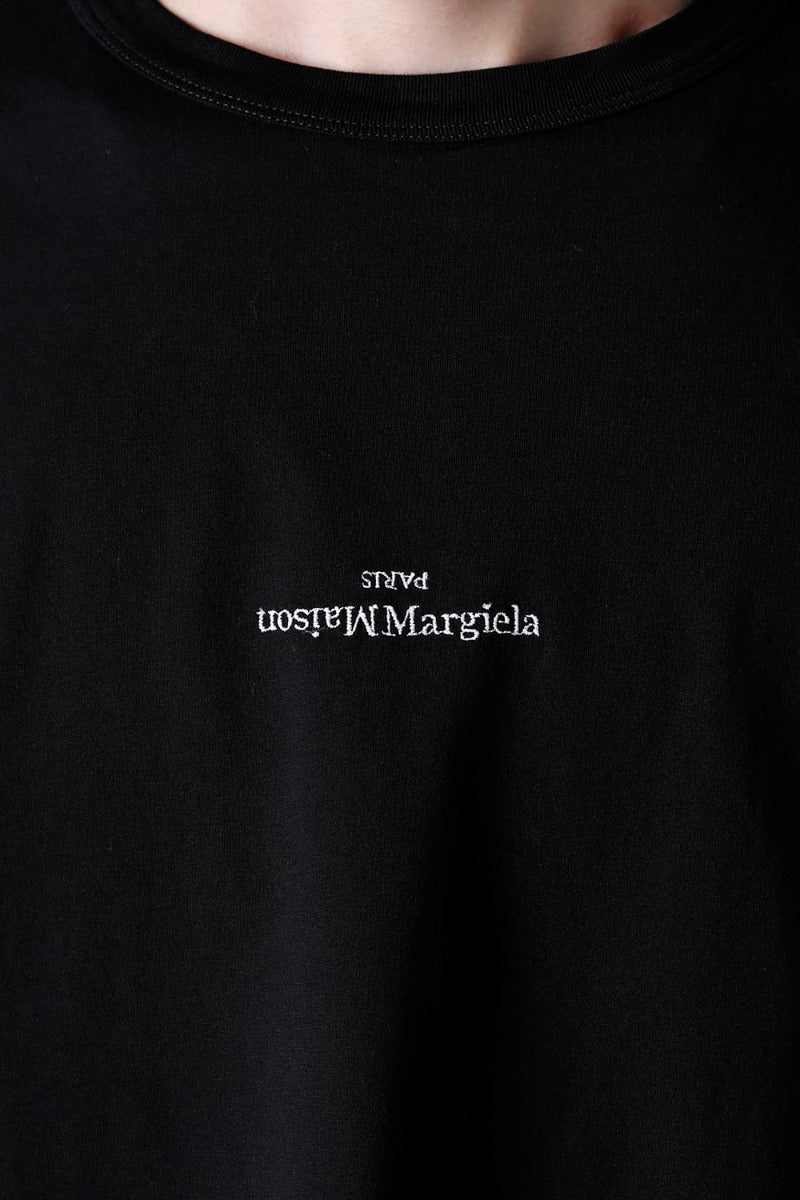 Reversed Logo T-Shirt Black / White Embroidery