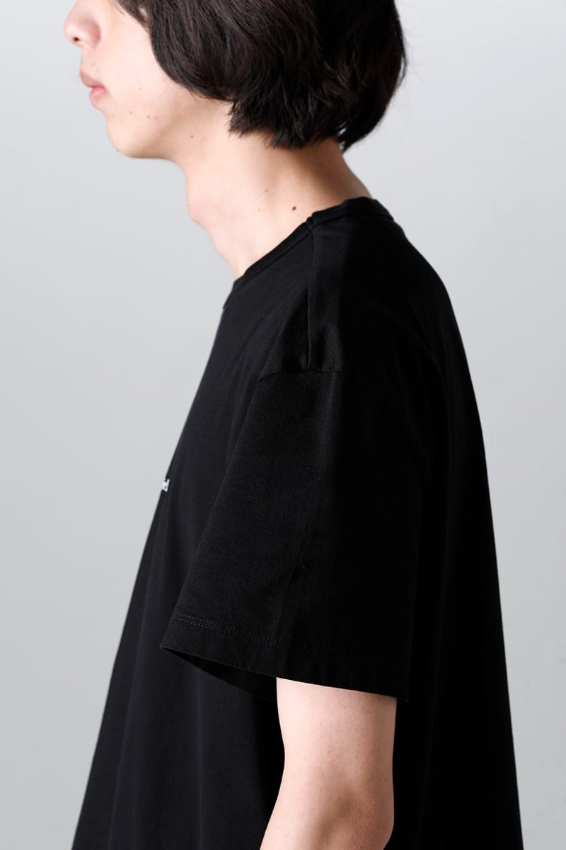 Reversed Logo T-Shirt Black / White Embroidery