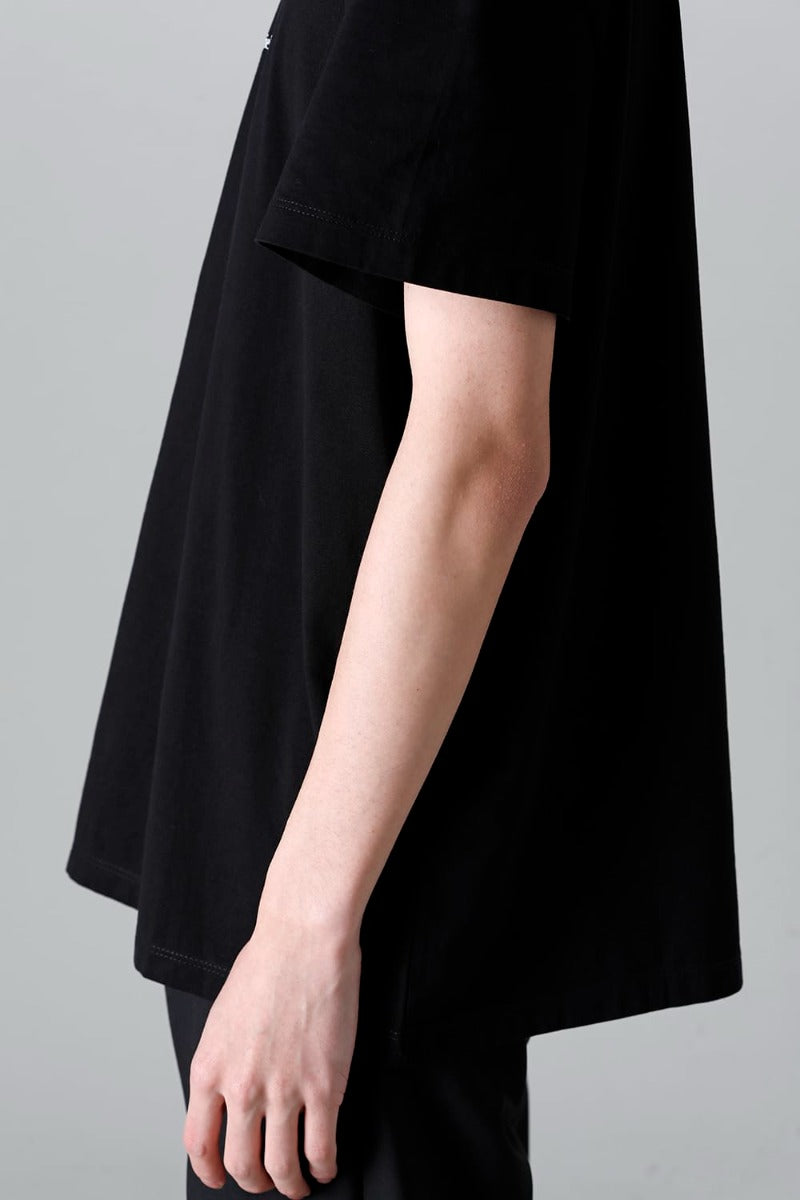 Reversed Logo T-Shirt Black / White Embroidery