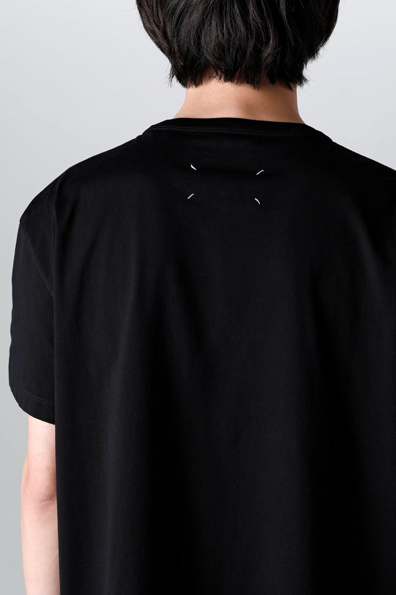 Reversed Logo T-Shirt Black / White Embroidery