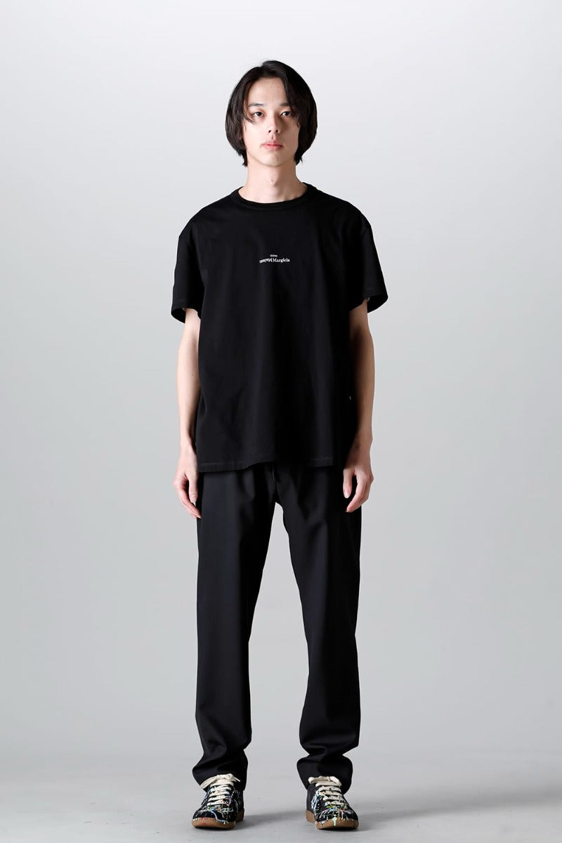 Reversed Logo T-Shirt Black / White Embroidery