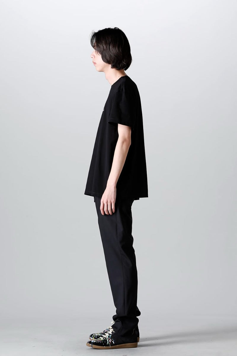 Reversed Logo T-Shirt Black / White Embroidery