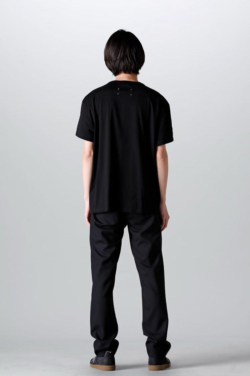 Reversed Logo T-Shirt Black / White Embroidery