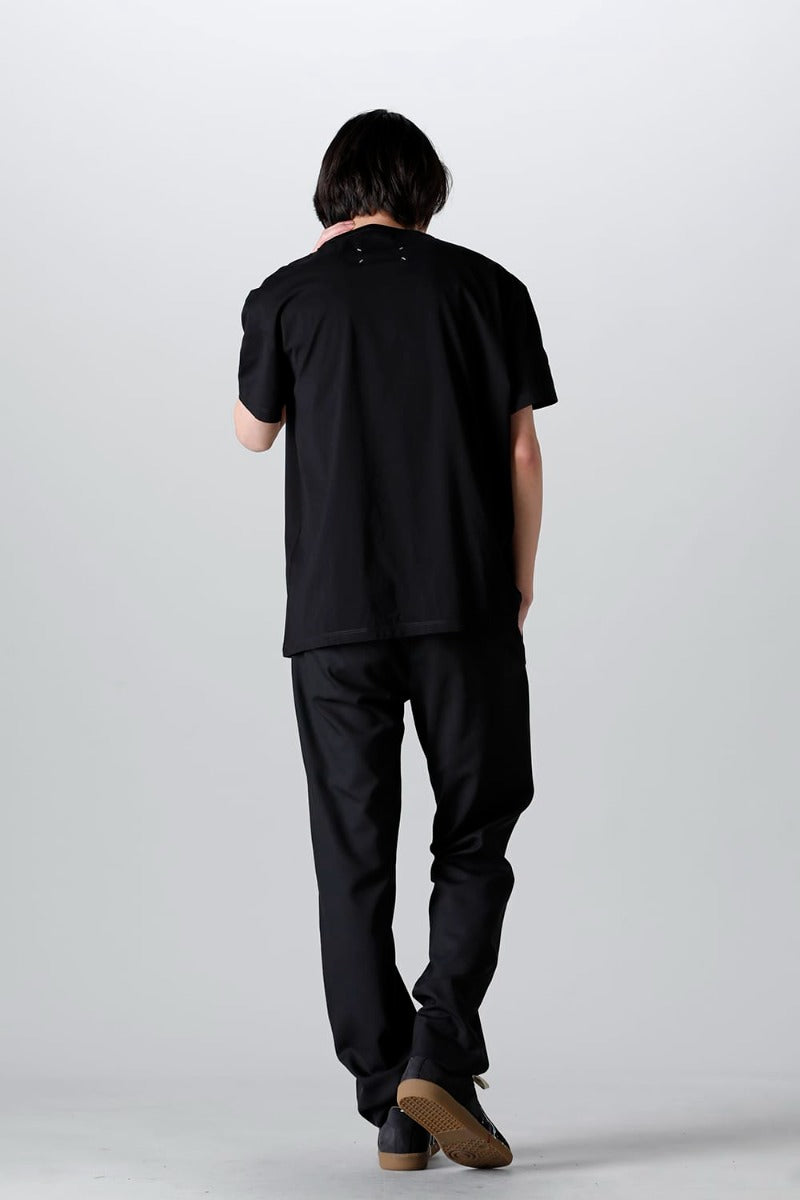 Reversed Logo T-Shirt Black / White Embroidery