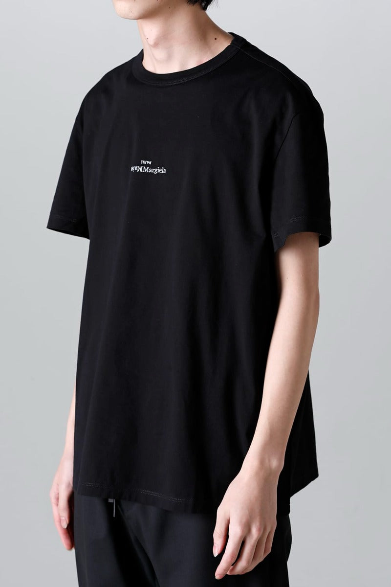 Reversed Logo T-Shirt Black / White Embroidery