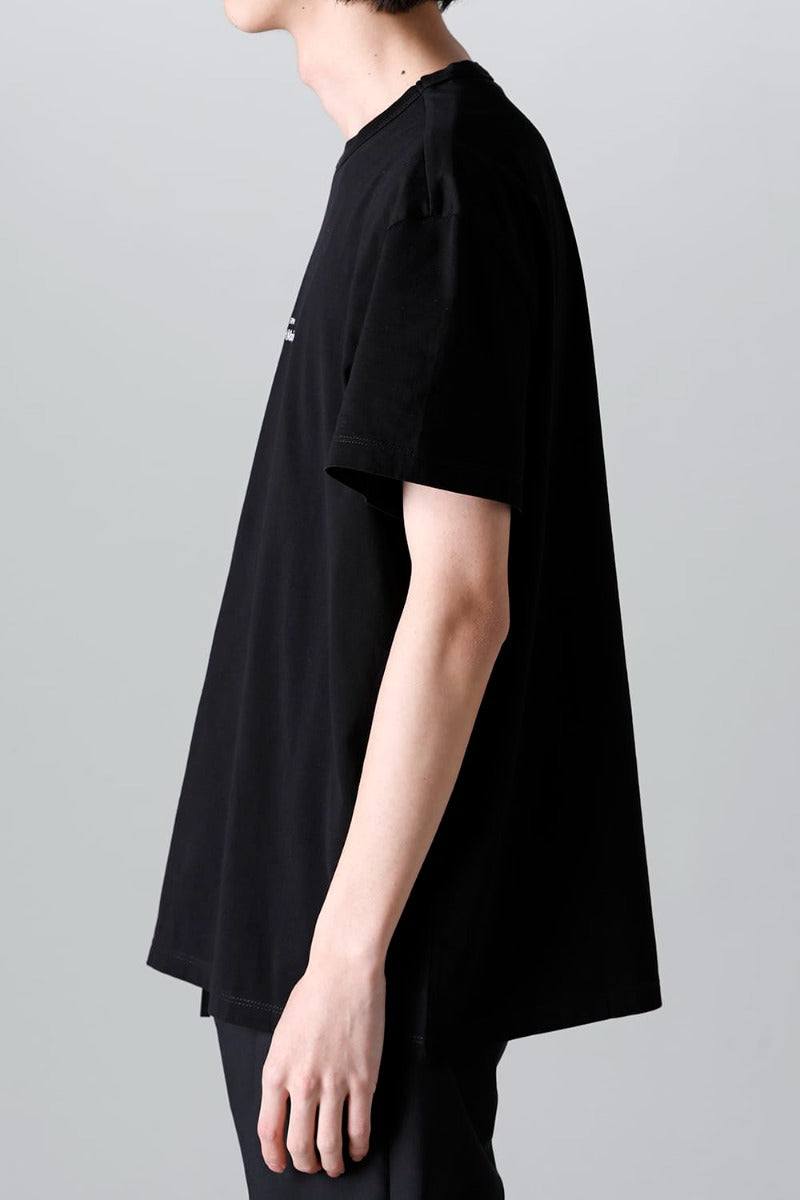 Reversed Logo T-Shirt Black / White Embroidery