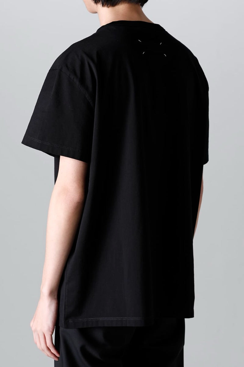 Reversed Logo T-Shirt Black / White Embroidery