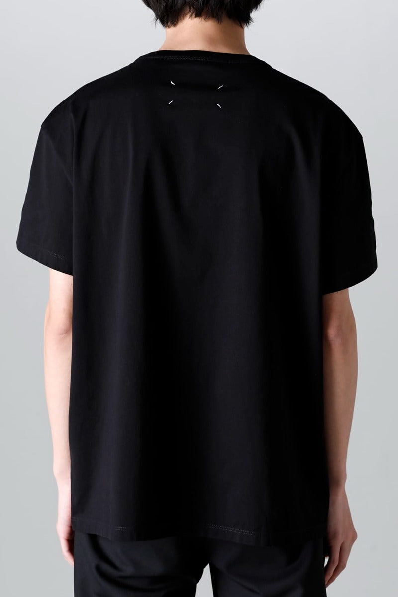 Reversed Logo T-Shirt Black / White Embroidery