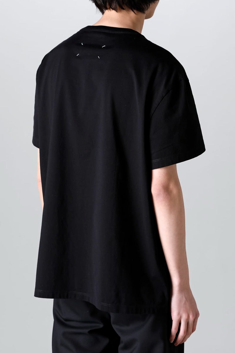 Reversed Logo T-Shirt Black / White Embroidery