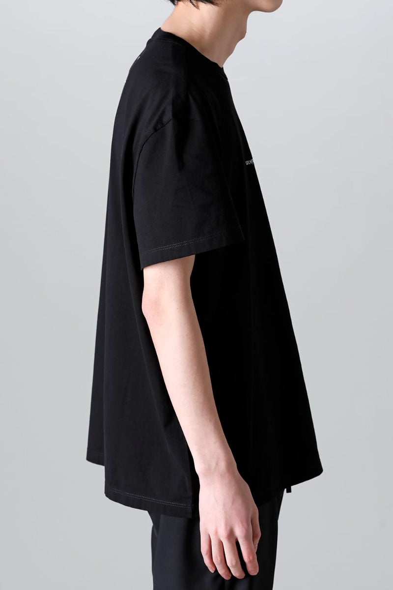 Reversed Logo T-Shirt Black / White Embroidery