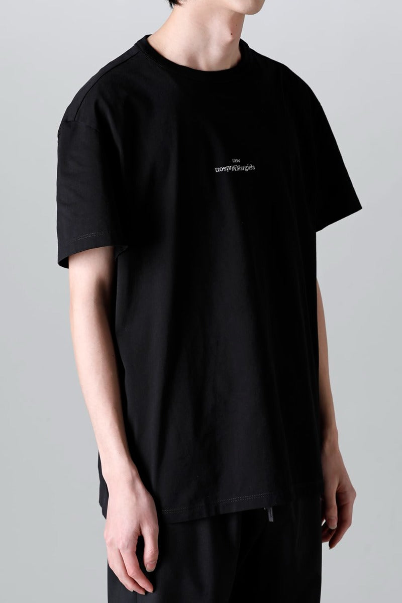 Reversed Logo T-Shirt Black / White Embroidery