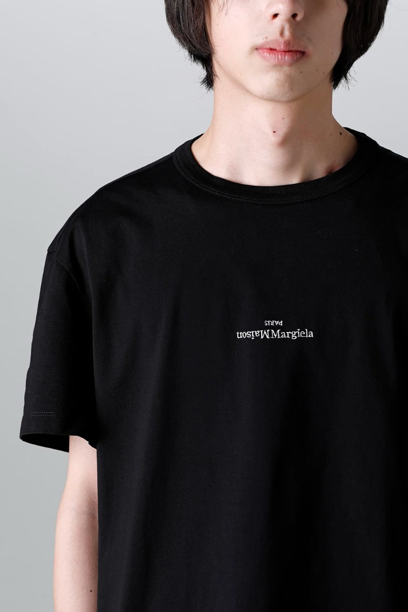 Reversed Logo T-Shirt Black / White Embroidery