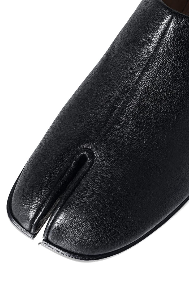 Tabi Babouche  CAMEL LEATHER Black