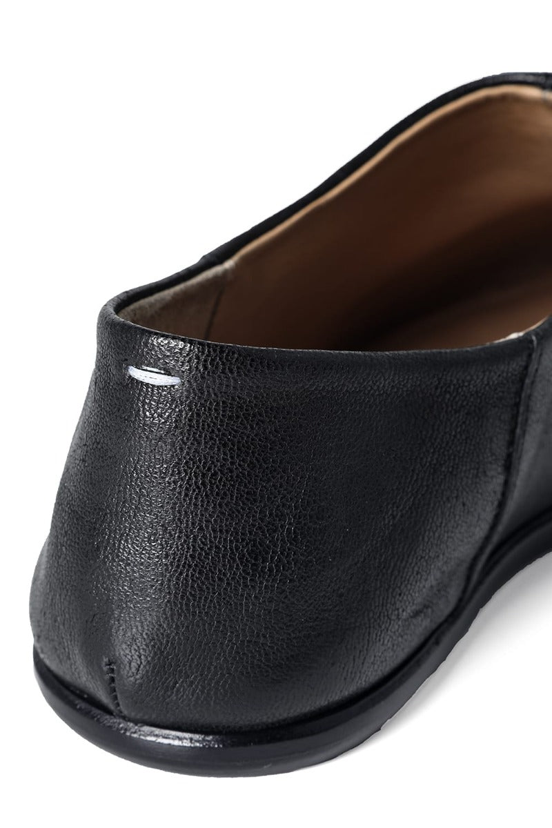 Tabi Babouche  CAMEL LEATHER Black