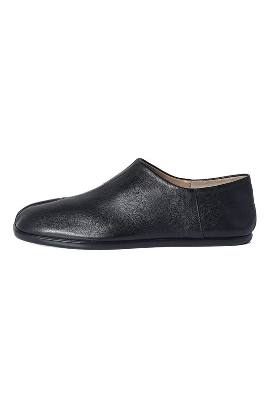 Tabi Babouche  CAMEL LEATHER Black