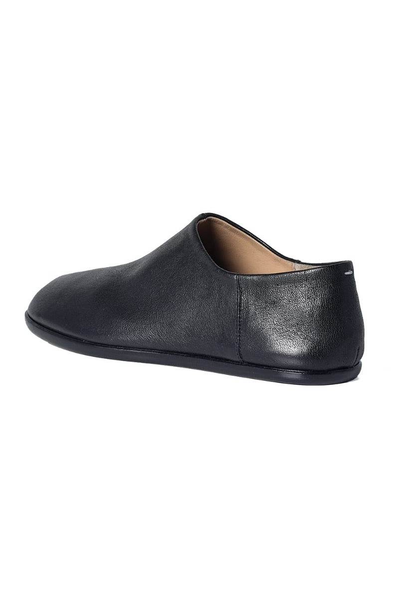 Tabi Babouche  CAMEL LEATHER Black