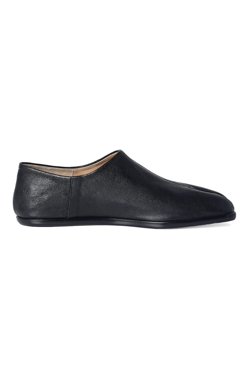 Tabi Babouche  CAMEL LEATHER Black