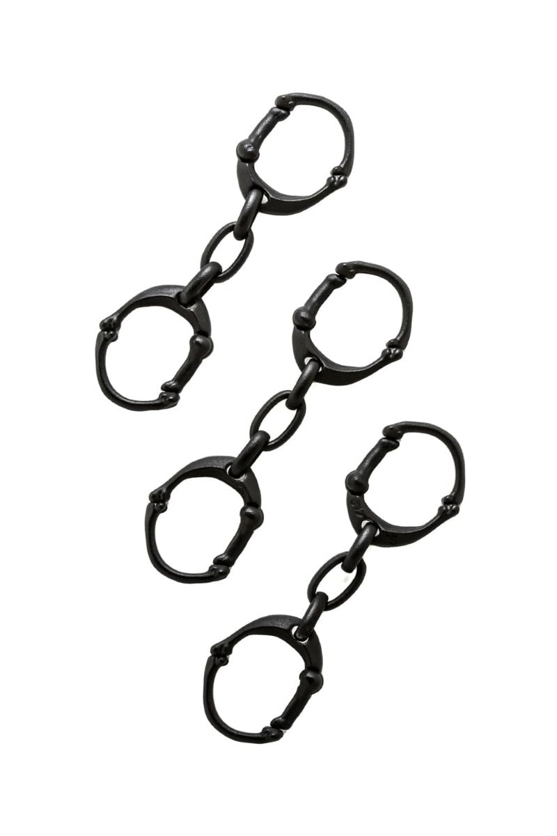 bone shaped carabiner bracelet.-S- Black