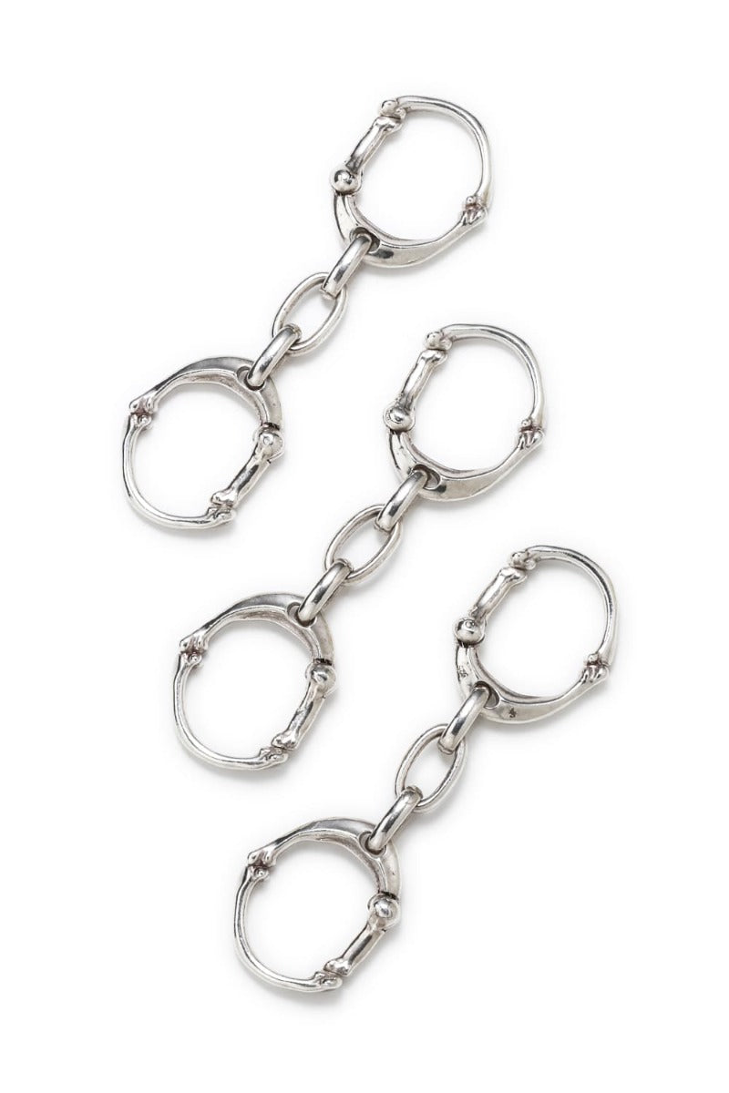 Bone Shaped Carabiner Bracelet.-S- Silver