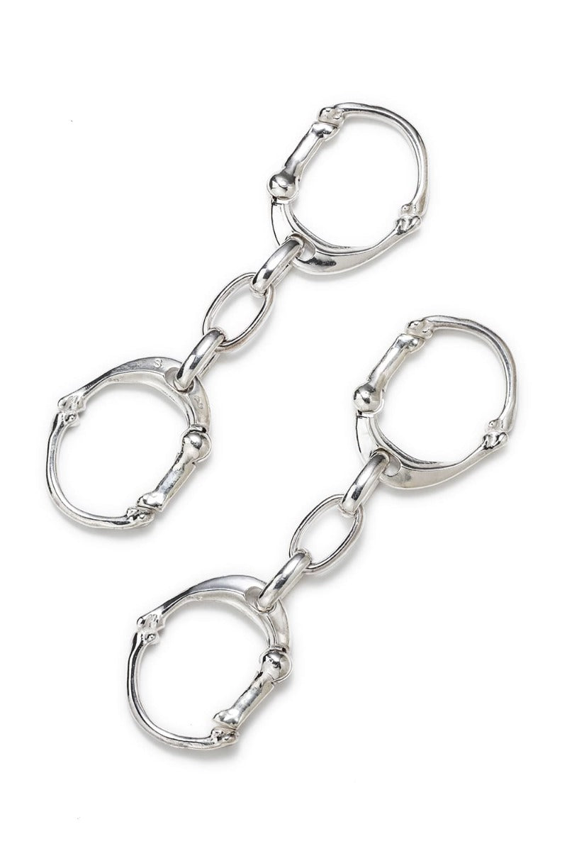 bone shaped carabiner bracelet.-L- Silver