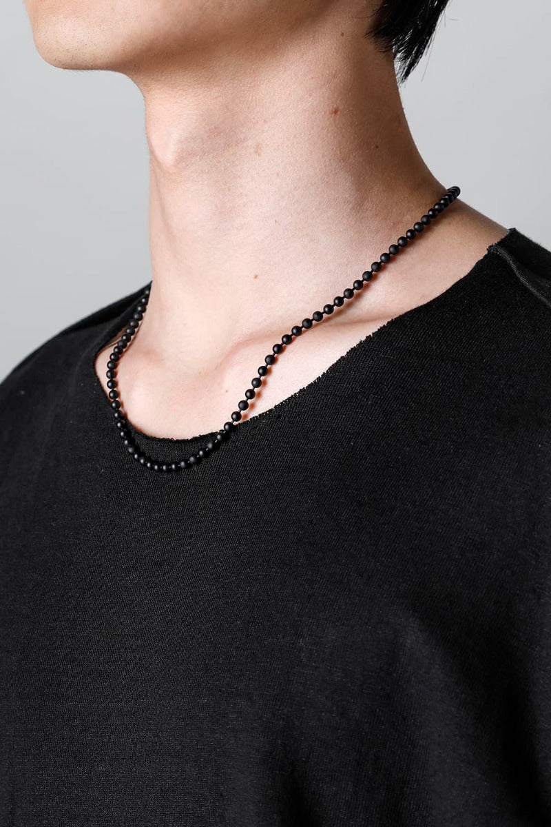 ball chain necklace. -S- regular Black