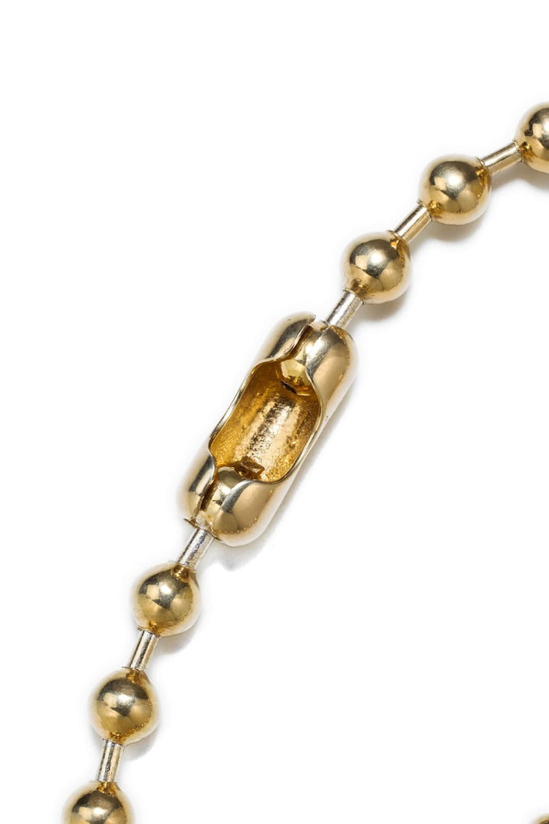 ball chain bracelet. -L- regular Gold