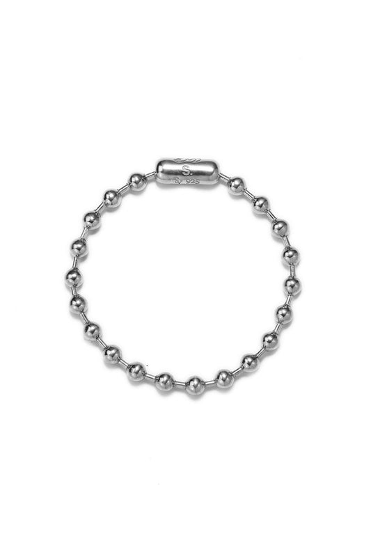 ball chain bracelet. -L- regular SIlver