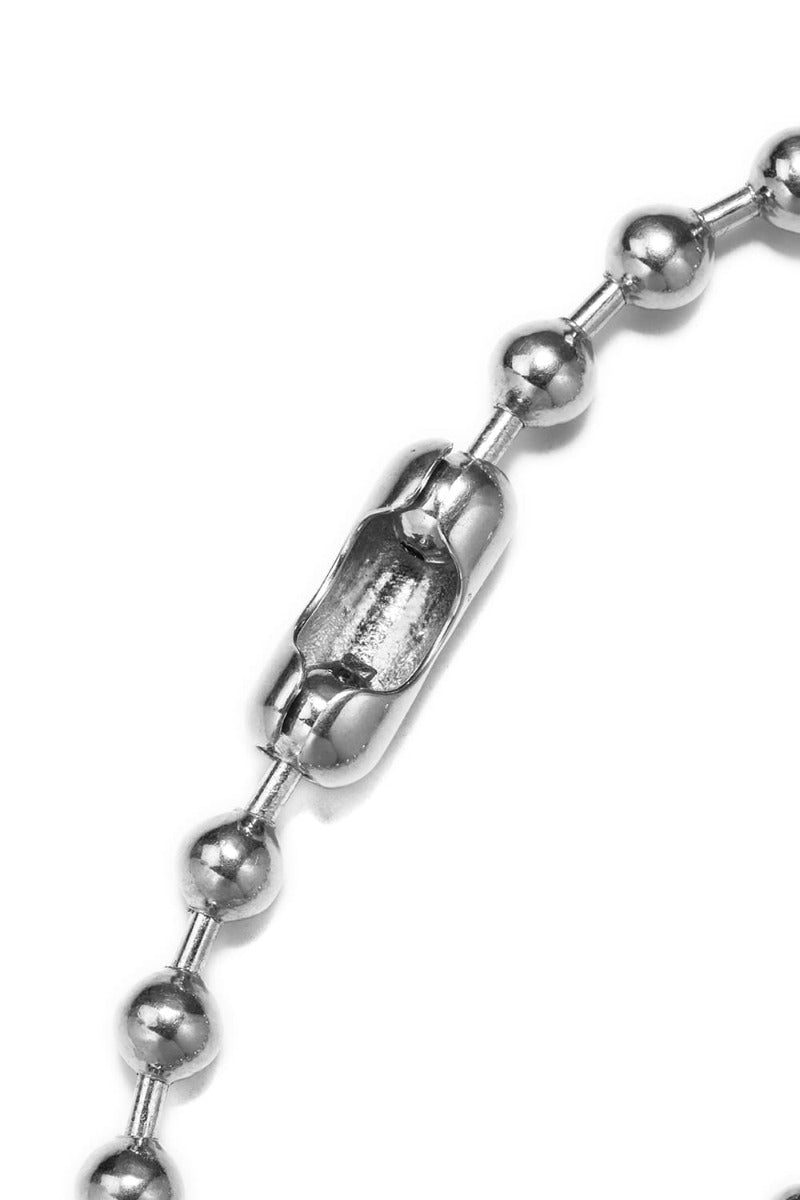 ball chain bracelet. -L- regular SIlver