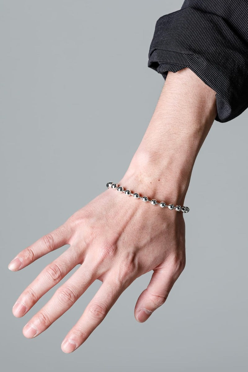 ball chain bracelet. -L- regular SIlver