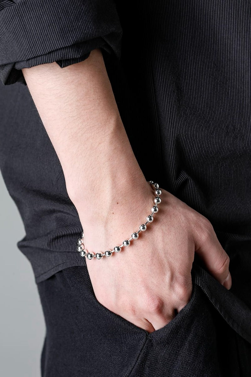 ball chain bracelet. -L- regular SIlver