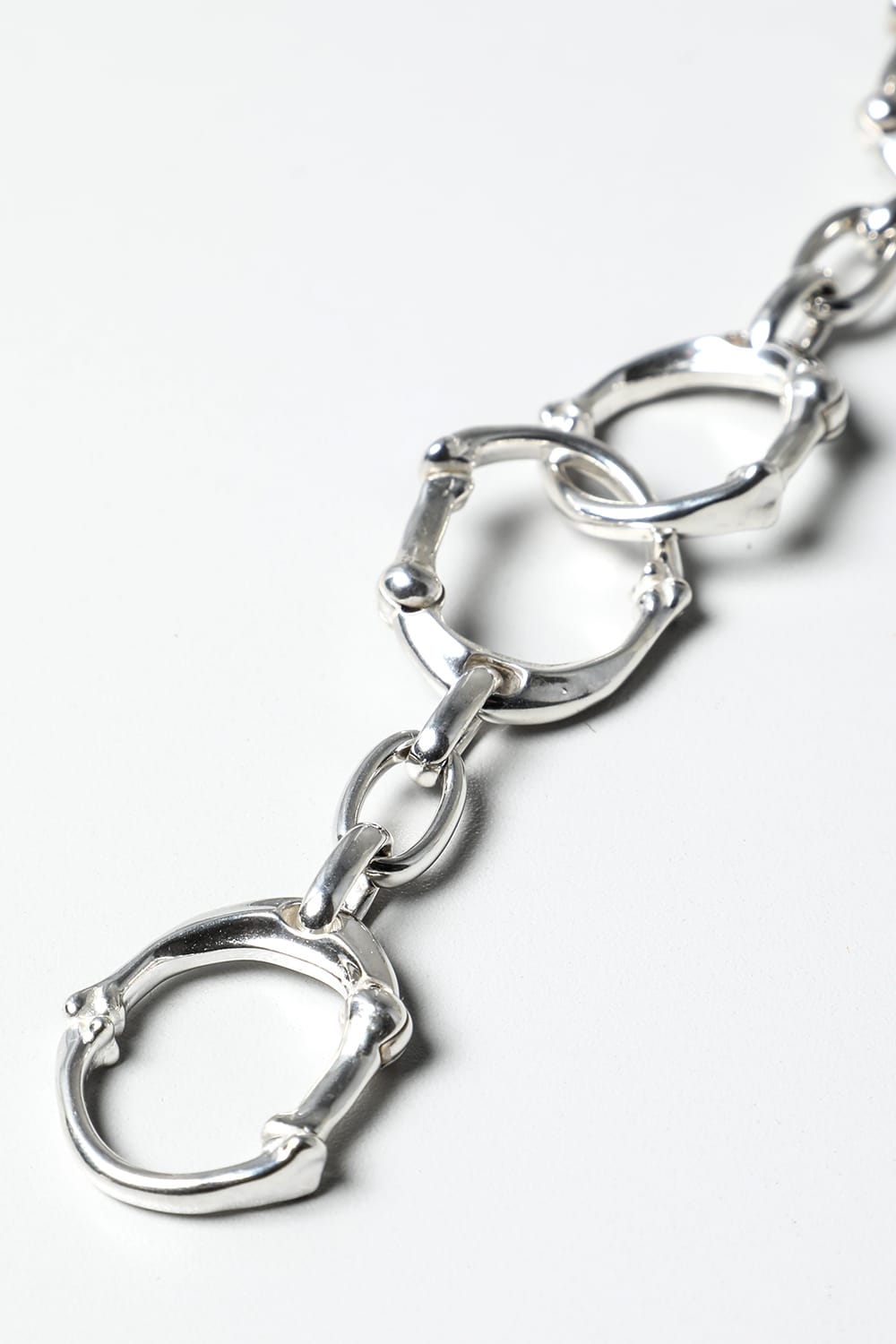 Bone Shaped Carabiner Bracelet.-S- Silver