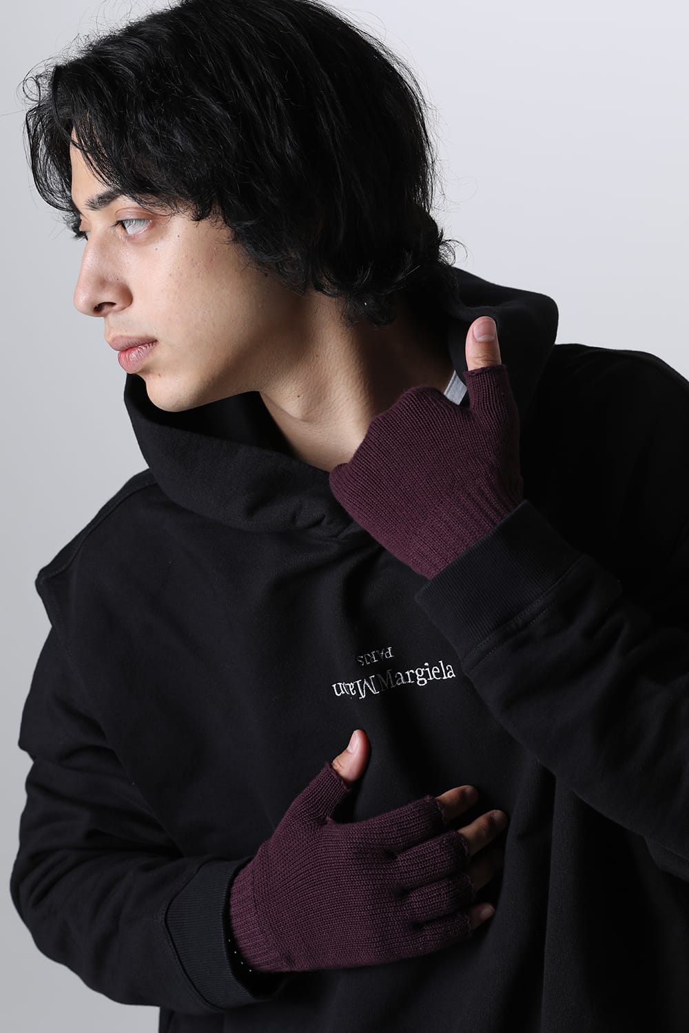 fingerless gloves Bordeaux
