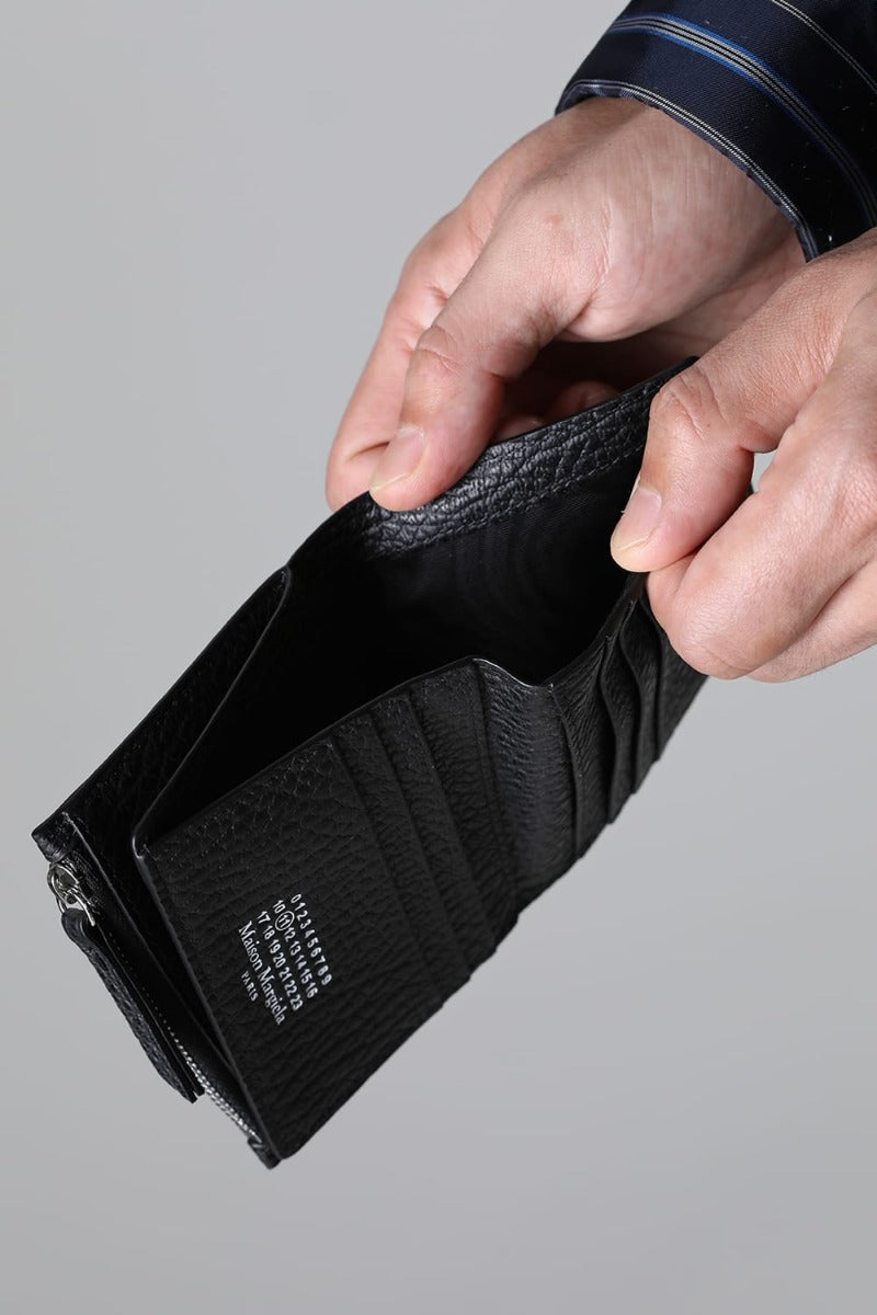 Small Flip Flap Wallet Grainy Leather